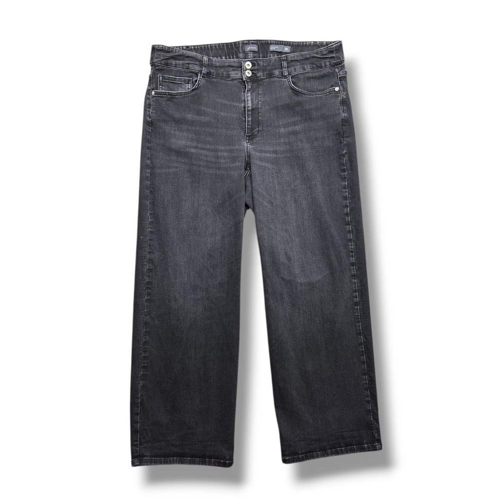 J Jill High Rise Full Leg Jeans Women Plus Size 20 Black High Rise Denim Stretch